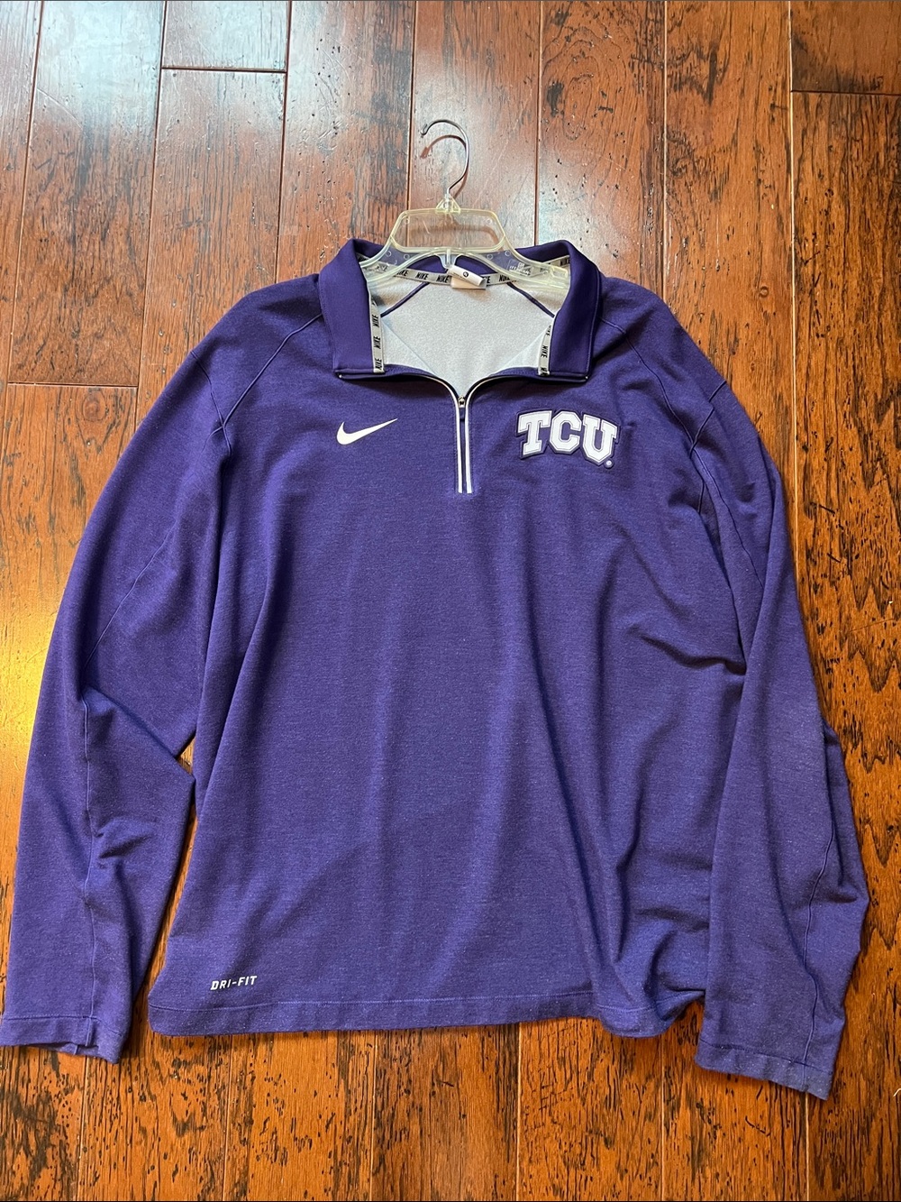 Nike Purple TCU Dri-FIT Half-Zip Pullover
